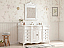 60" Traditional Single Sink Bathroom Vanity Antique White with White Quartz Top, Backsplash Option and Mirror Option