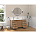 60" Contemporary Style Single Sink Wood Finish Bathroom Vanity with Backsplash Option and Mirror Option