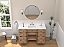 60" Contemporary Style Single Sink Wood Finish Bathroom Vanity with Backsplash Option and Mirror Option