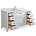  60" Adelina Contemporary Style Single Sink White Bathroom Vanity with Backsplash Options