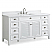  60" Adelina Contemporary Style Single Sink White Bathroom Vanity with Backsplash Options