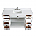  60" Adelina Contemporary Style Single Sink White Bathroom Vanity with Backsplash Options