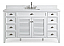  60" Adelina Contemporary Style Single Sink White Bathroom Vanity with Backsplash Options