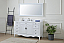  Adelina 60" Distressed Antique White Single Sink Cottage Style Bathroom Vanity with Backsplash and Mirror Options