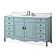 Adelina 60" Distressed Light Blue Single Sink Cottage Style Bathroom Vanity with Backsplash Option and Mirror Option