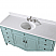 Adelina 60" Distressed Light Blue Single Sink Cottage Style Bathroom Vanity with Backsplash Option and Mirror Option