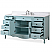 Adelina 60" Distressed Light Blue Single Sink Cottage Style Bathroom Vanity with Backsplash Option and Mirror Option