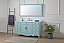 Adelina 60" Distressed Light Blue Single Sink Cottage Style Bathroom Vanity with Backsplash Option and Mirror Option