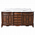 Adelina 72" Traditional Double Sink Bathroom Vanity Antique Brown with White Quartz Top, with Backsplash Option and Mirror Optionv