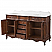 Adelina 72" Traditional Double Sink Bathroom Vanity Antique Brown with White Quartz Top, with Backsplash Option and Mirror Option
