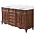 Adelina 72" Traditional Double Sink Bathroom Vanity Antique Brown with White Quartz Top, with Backsplash Option and Mirror Option