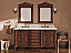 Adelina 72" Traditional Double Sink Bathroom Vanity Antique Brown with White Quartz Top, with Backsplash Option and Mirror Option