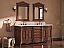 Adelina 72" Traditional Double Sink Bathroom Vanity Antique Brown with White Quartz Top, with Backsplash Option and Mirror Optionv