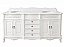 Adelina 72" Traditional Double Sink Bathroom Vanity Antique White with White Quartz Top, Backsplash Option and Mirror Option