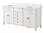 Adelina 72" Traditional Double Sink Bathroom Vanity Antique White with White Quartz Top, Backsplash Option and Mirror Option