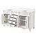 Adelina 72" Traditional Double Sink Bathroom Vanity Antique White with White Quartz Top, Backsplash Option and Mirror Option