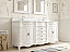 Adelina 72" Traditional Double Sink Bathroom Vanity Antique White with White Quartz Top, Backsplash Option and Mirror Option