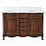48" Adelina Traditional Double Sink Bathroom Vanity Antique Brown with White Quartz Top, with Backsplash and Mirror Option