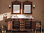 48" Adelina Traditional Double Sink Bathroom Vanity Antique Brown with White Quartz Top, with Backsplash and Mirror Option