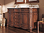 48" Adelina Traditional Double Sink Bathroom Vanity Antique Brown with White Quartz Top, with Backsplash and Mirror Option