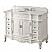 Adelina 42" Antique Style Single Sink Bathroom Vanity with White Quartz Top, with Backsplash Option and Mirror Option