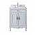 26" Adelina Distressed White Cottage Style Small Bathroom Sink Vanity with Backsplash Option and Mirror Option