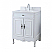 26" Adelina Distressed White Cottage Style Small Bathroom Sink Vanity with Backsplash Option and Mirror Option
