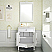 26" Adelina Distressed White Cottage Style Small Bathroom Sink Vanity with Backsplash Option and Mirror Option