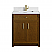 James Martin 30" Single Vanity, Honey Oak w/ Single Hole 3 CM White Zeus Silestone Top and Matching Backsplash
