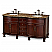 Adelina 62" in Double Sink Vanity in Cherry Finish with Baltic Brown Granite Top