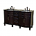 Adelina 62" Double Sink Vanity in Dark Mahogany with Black Galaxy Granite Top