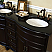 Adelina 62" Double Sink Vanity in Dark Mahogany with Black Galaxy Granite Top