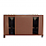 62 in Double Sink Vanity Walnut Finish in Cream Marble Top