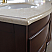 62 in Double Sink Vanity Walnut Finish in Cream Marble Top