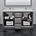 60" Double Bathroom Vanity in Dark Gray, White Carrara Marble Countertop, Undermount Square Sink