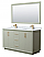 60" Double Bathroom Vanity in Light Green, Carrara Cultured Marble Countertop, Undermount Square Sinks