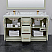 60" Double Bathroom Vanity in Light Green, Carrara Cultured Marble Countertop, Undermount Square Sinks