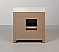 36" Single Sink Free Standing Toffee Latte Bath Vanity with WhiteMarble Top Assembled