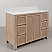 48" Single Sink Free Standing Toffee Latte Bath Vanity with White Marble Top Assembled
