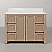 48" Single Sink Free Standing Toffee Latte Bath Vanity with White Marble Top Assembled