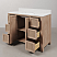 48" Single Sink Free Standing Toffee Latte Bath Vanity with White Marble Top Assembled