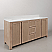 72" Double Sinks Free Standing Toffee Latte Bath Vanity with White Marble Top Assembled