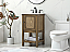 Modern Fitting 19" Single Bathroom Vanity in Driftwood Finish