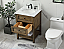 Modern Fitting 24"Single Bathroom Vanity in Driftwood Finish