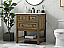 Modern Fitting 30" Single Bathroom Vanity in Driftwood Finish
