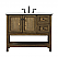 Modern Fitting 42" Single Bathroom Vanity in Driftwood Finish