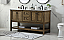 Modern Fitting 60" Double Bathroom Vanity in Driftwood Finish