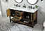 Modern Fitting 60" Double Bathroom Vanity in Driftwood Finish