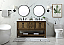 Modern Fitting 60" Double Bathroom Vanity in Driftwood Finish