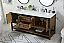 Modern Fitting 72" Double Bathroom Vanity in Driftwood Finish